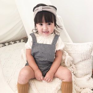 Gingham overalls